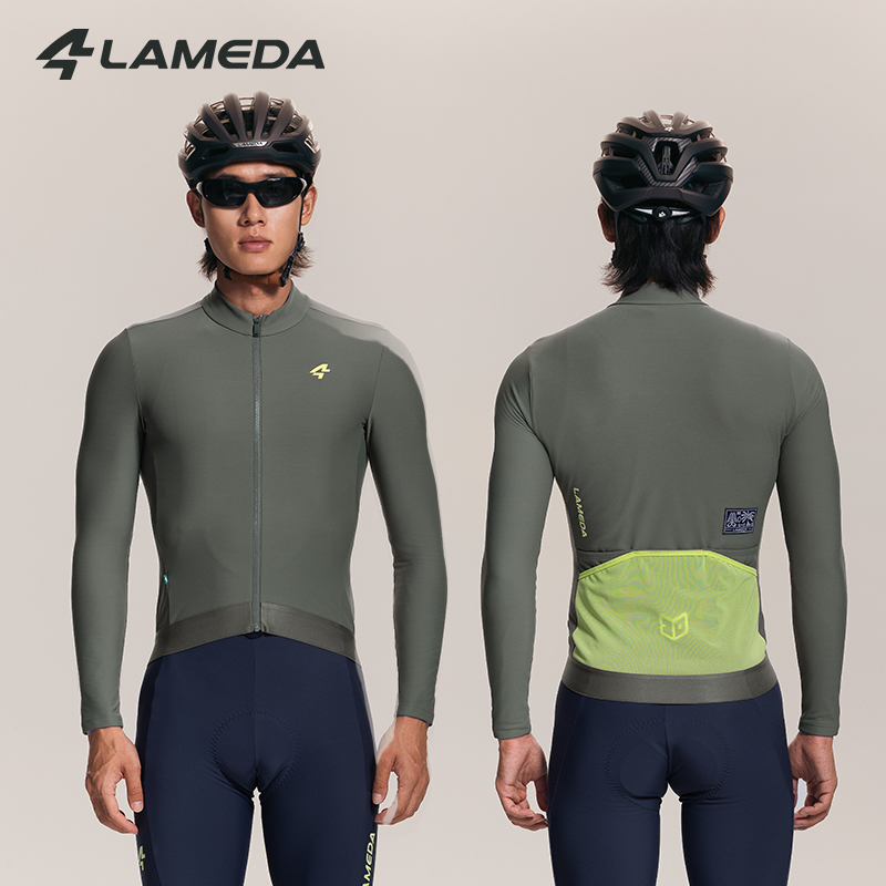 Cycling Gear Jacket - Jersey Sepeda LAMEDA Winter Fleece Pria