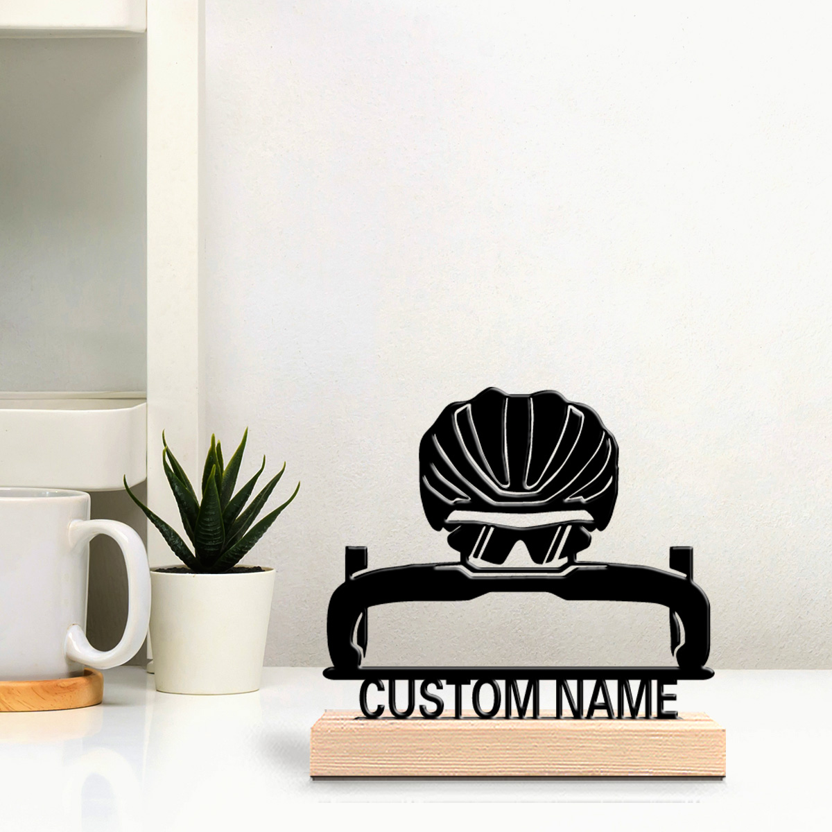 Cycling Gear Table - 1pc Patung Logam Kreatif Perlengkapan Bersepeda