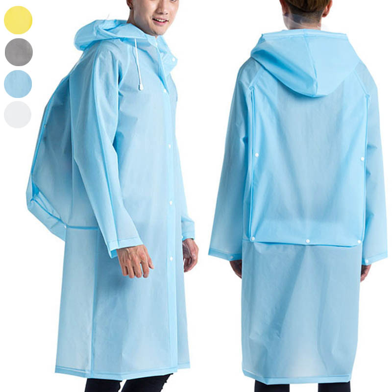Jas Hujan Panjang EVA Transpar - Cycling Gear Jacket ulasan dan harga